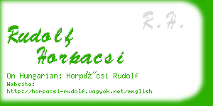 rudolf horpacsi business card